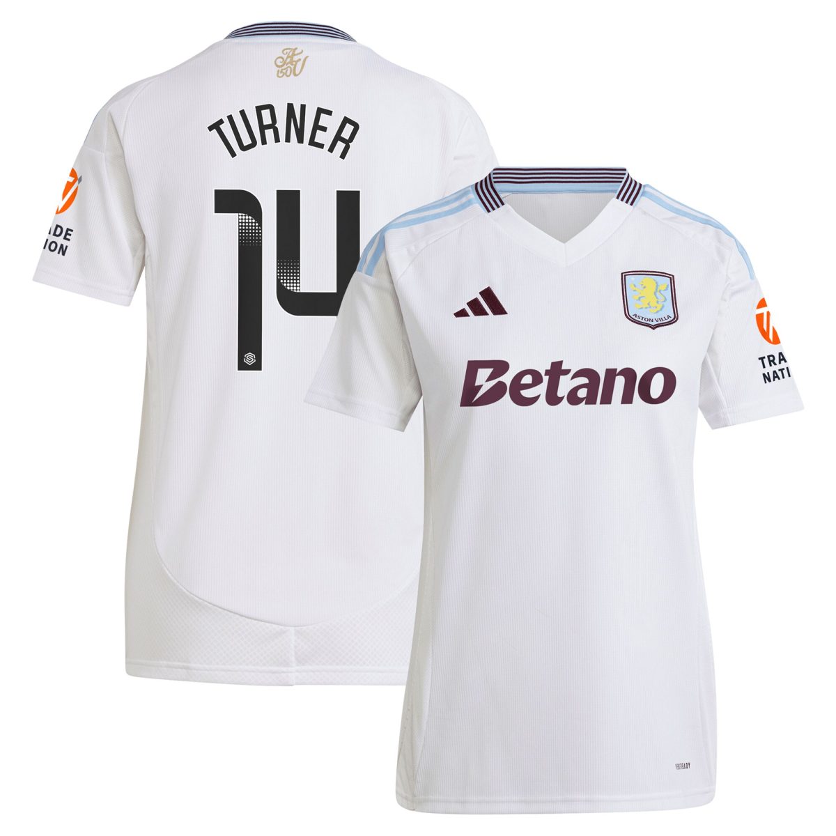 aston villa wsl adidas away shirt 2024-25 – womens with turner 14 printing Collection | AVFC Fan Shop Official Jerseys and Shirts