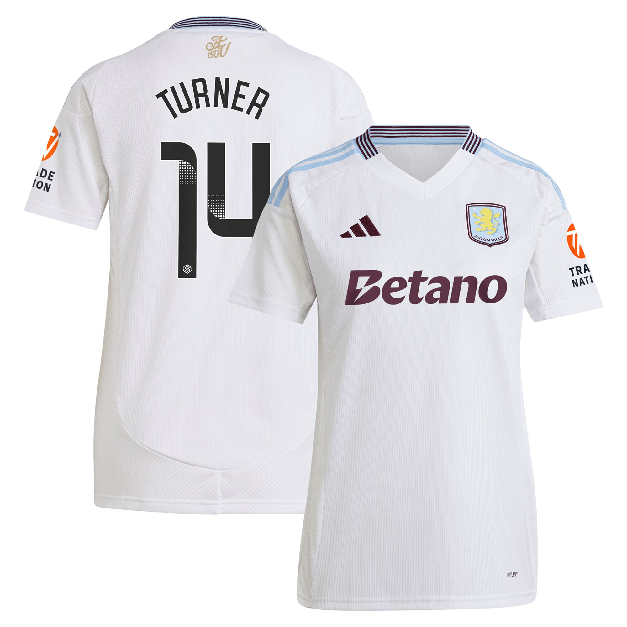 aston villa wsl adidas away shirt 2024-25 – womens with turner 14 printing Collection | AVFC Fan Shop Official Jerseys and Shirts