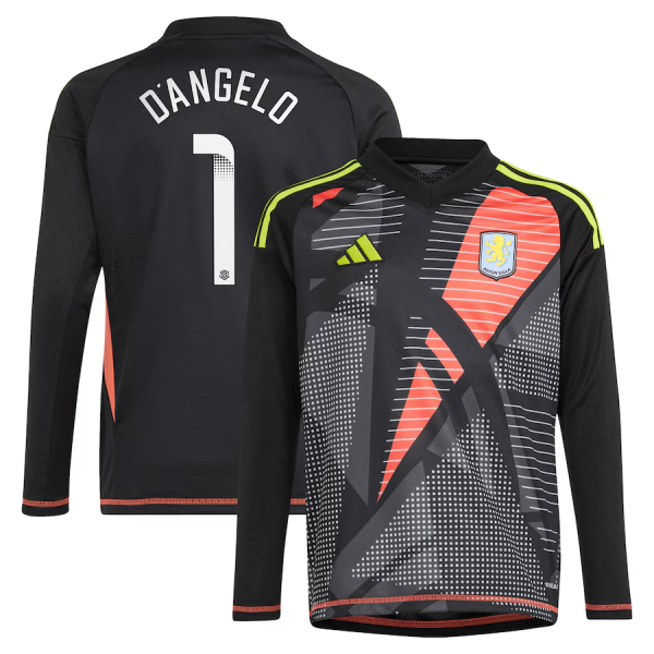 aston villa wsl adidas goalkeeper shirt 2024-25 – long sleeve – kids with d8217angelo 1 printing Collection | AVFC Fan Shop Official Jerseys and Shirts