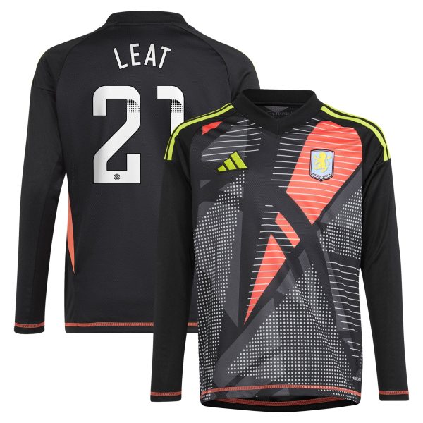 aston villa wsl adidas goalkeeper shirt 2024-25 – long sleeve – kids with leat 21 printing Collection | AVFC Fan Shop Official Jerseys and Shirts