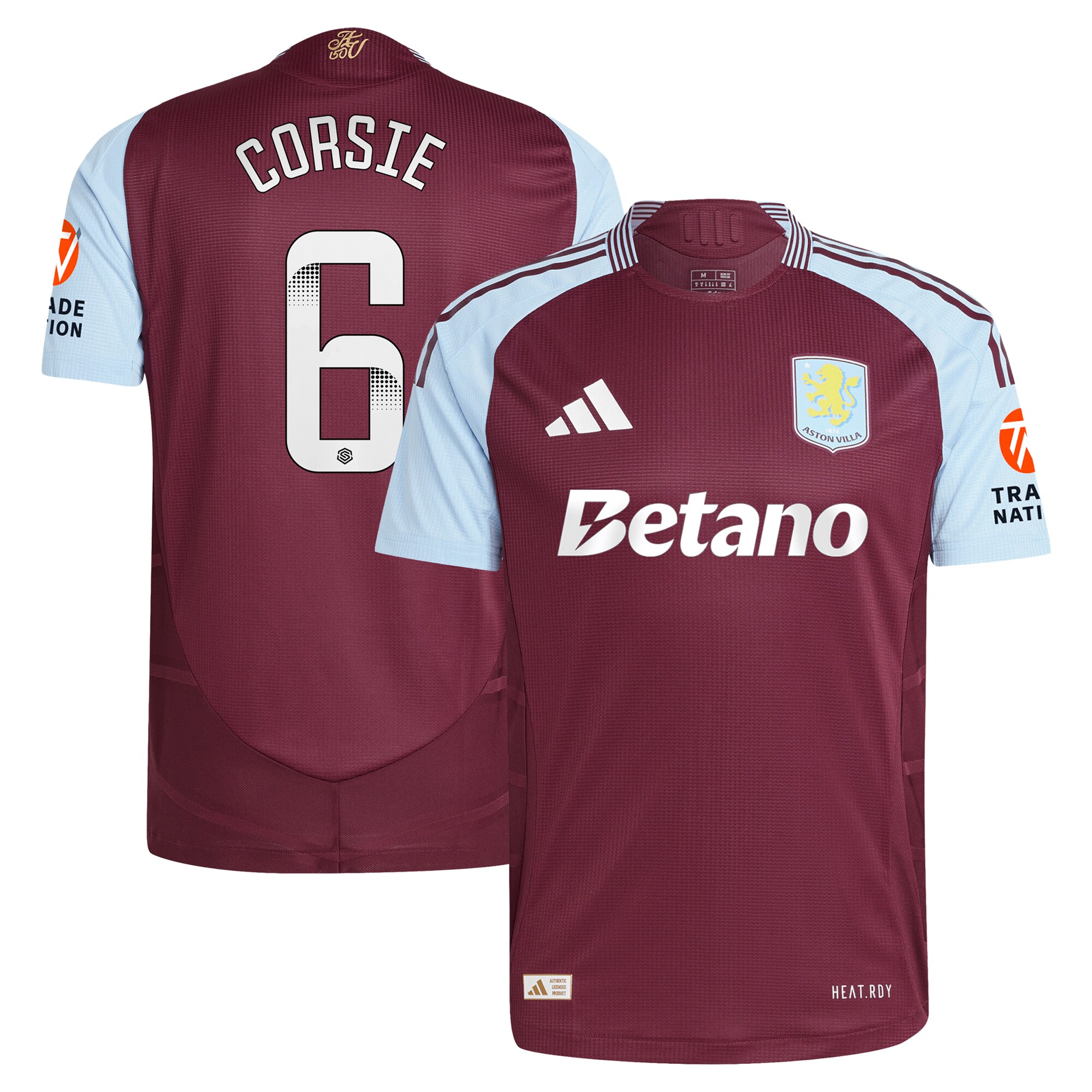 aston villa wsl adidas home authentic shirt 2024-25 with corsie 6 printing Collection | AVFC Fan Shop Official Jerseys and Shirts