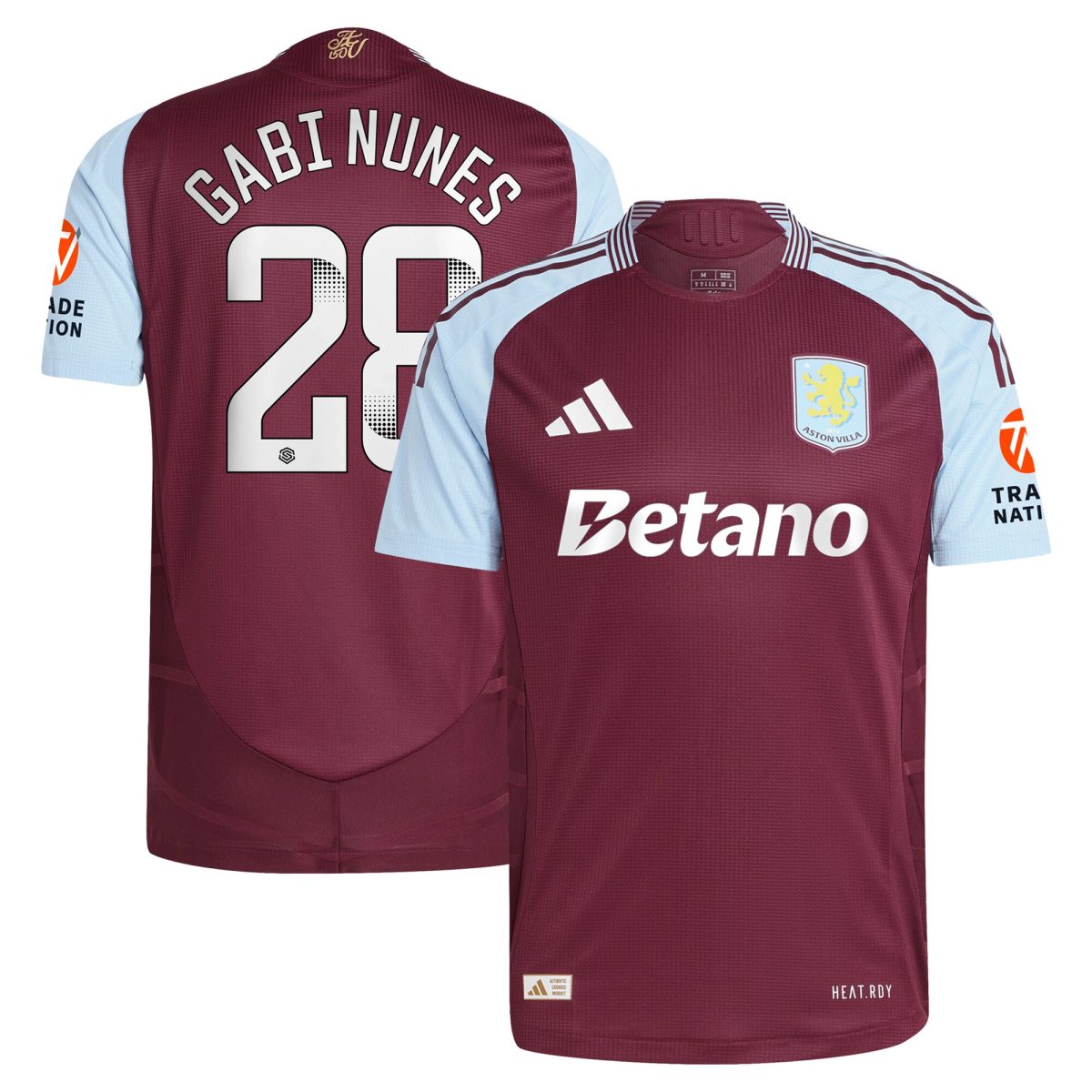 aston villa wsl adidas home authentic shirt 2024-25 with gabi nunes 28 printing Collection | AVFC Fan Shop Official Jerseys and Shirts