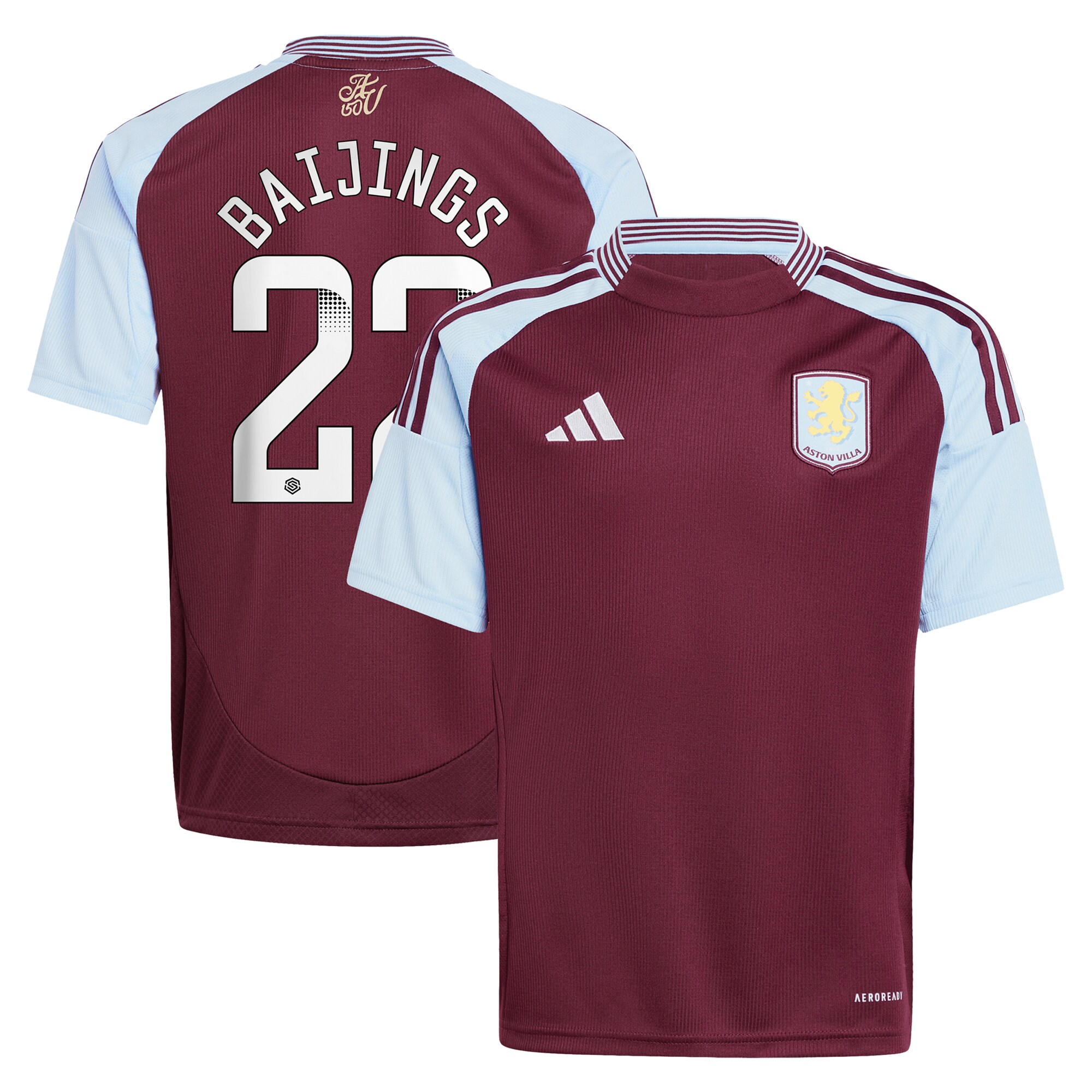 aston villa wsl adidas home shirt 2024-25 – kids with baijings 22 printing Collection | AVFC Fan Shop Official Jerseys and Shirts