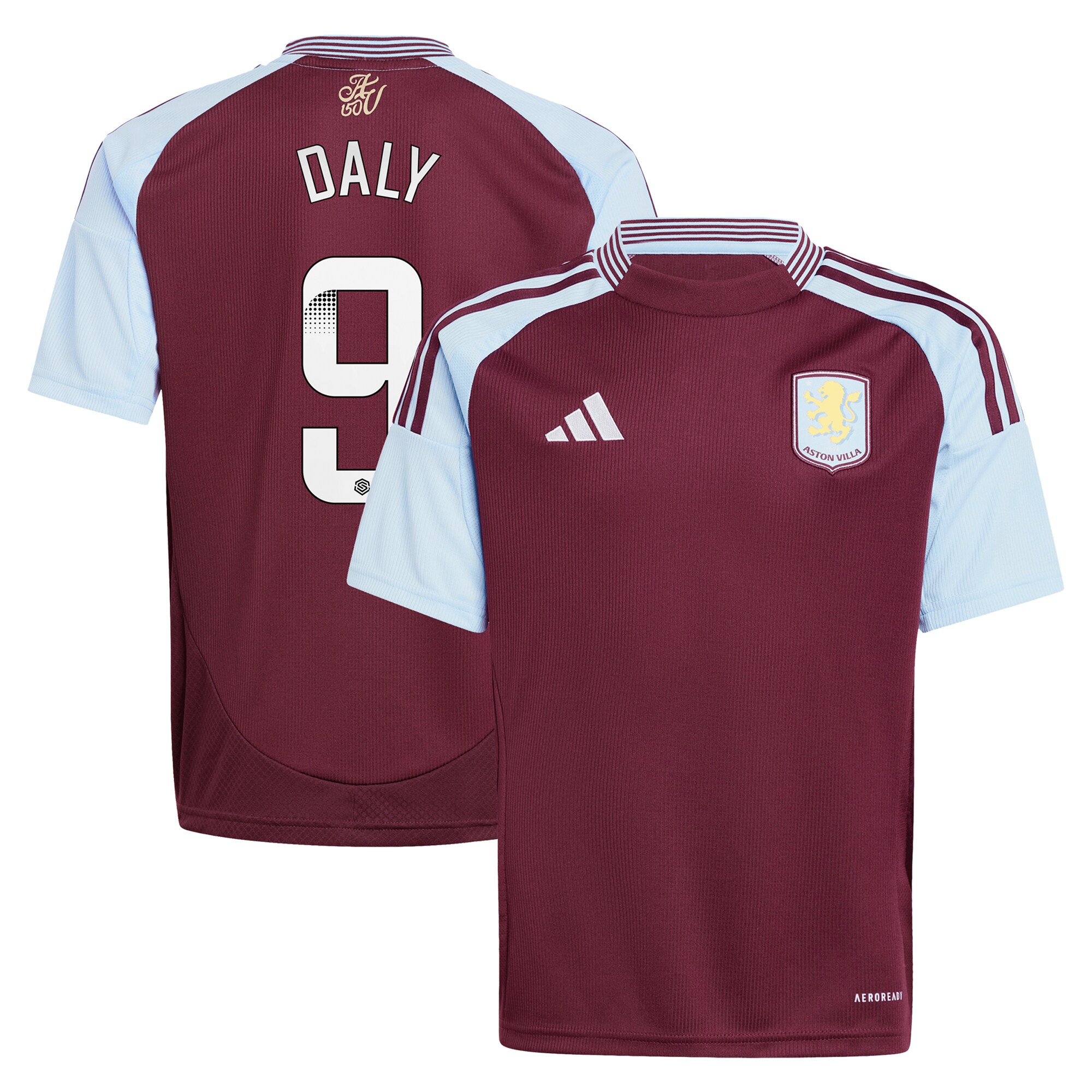 aston villa wsl adidas home shirt 2024-25 – kids with daly 9 printing Collection | AVFC Fan Shop Official Jerseys and Shirts