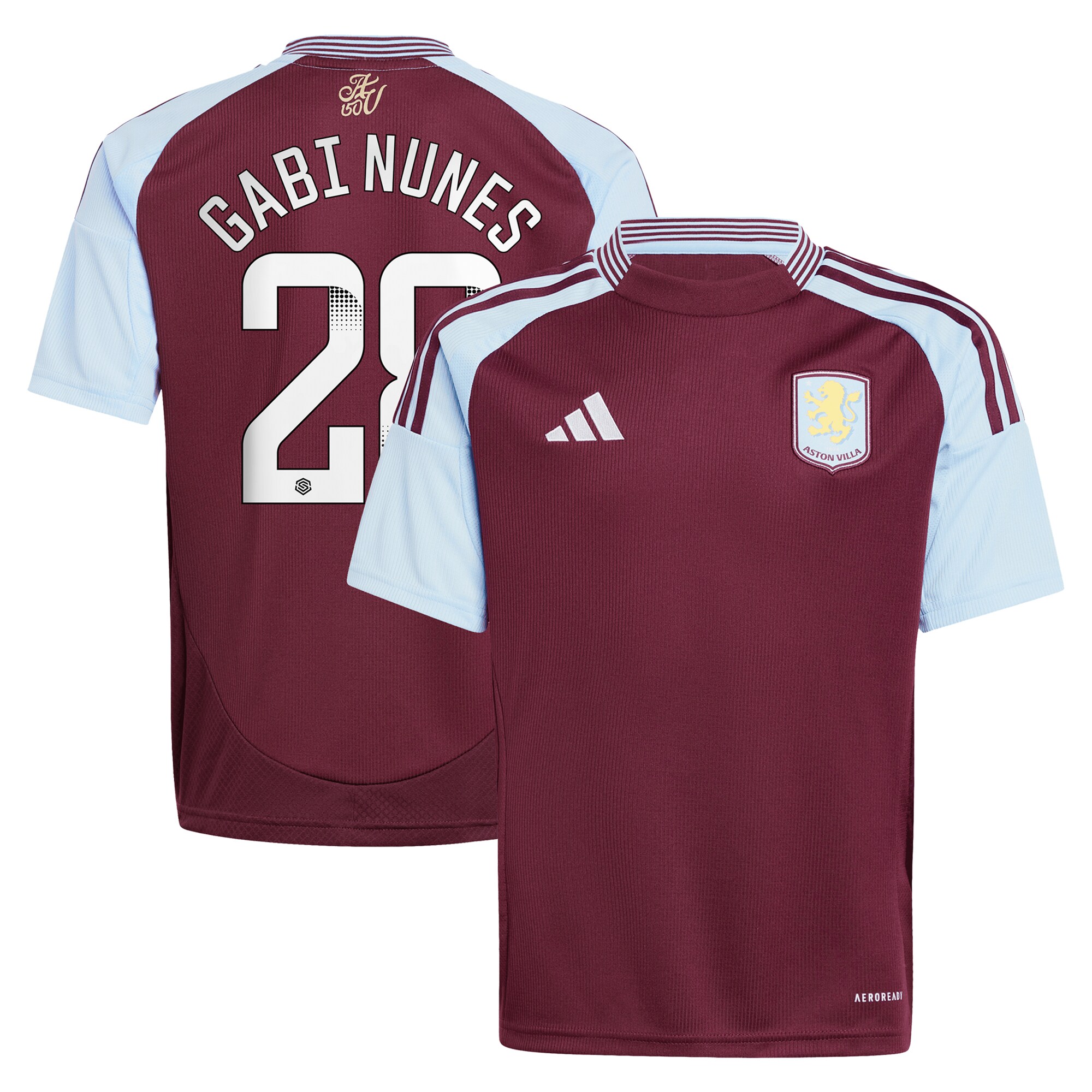 aston villa wsl adidas home shirt 2024-25 – kids with gabi nunes 28 printing Collection | AVFC Fan Shop Official Jerseys and Shirts