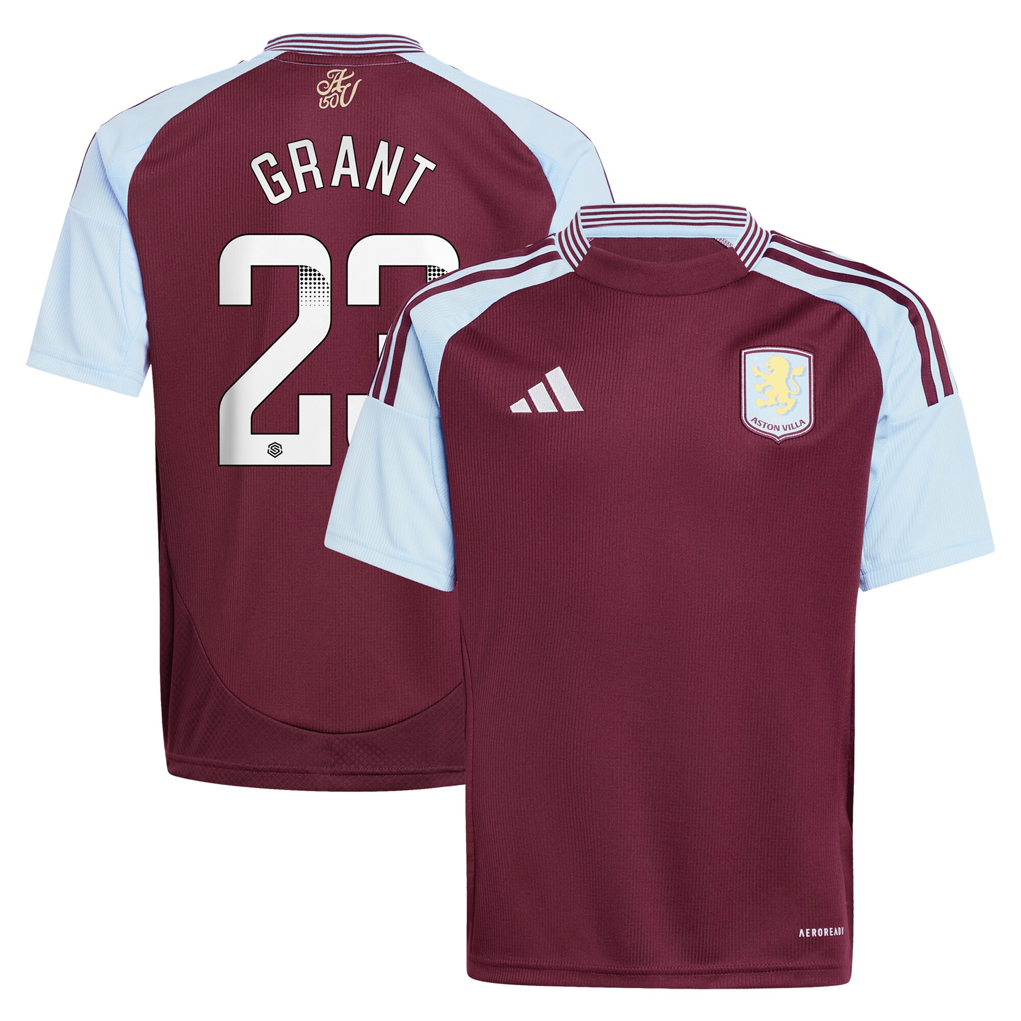 aston villa wsl adidas home shirt 2024-25 – kids with grant 23 printing Collection | AVFC Fan Shop Official Jerseys and Shirts
