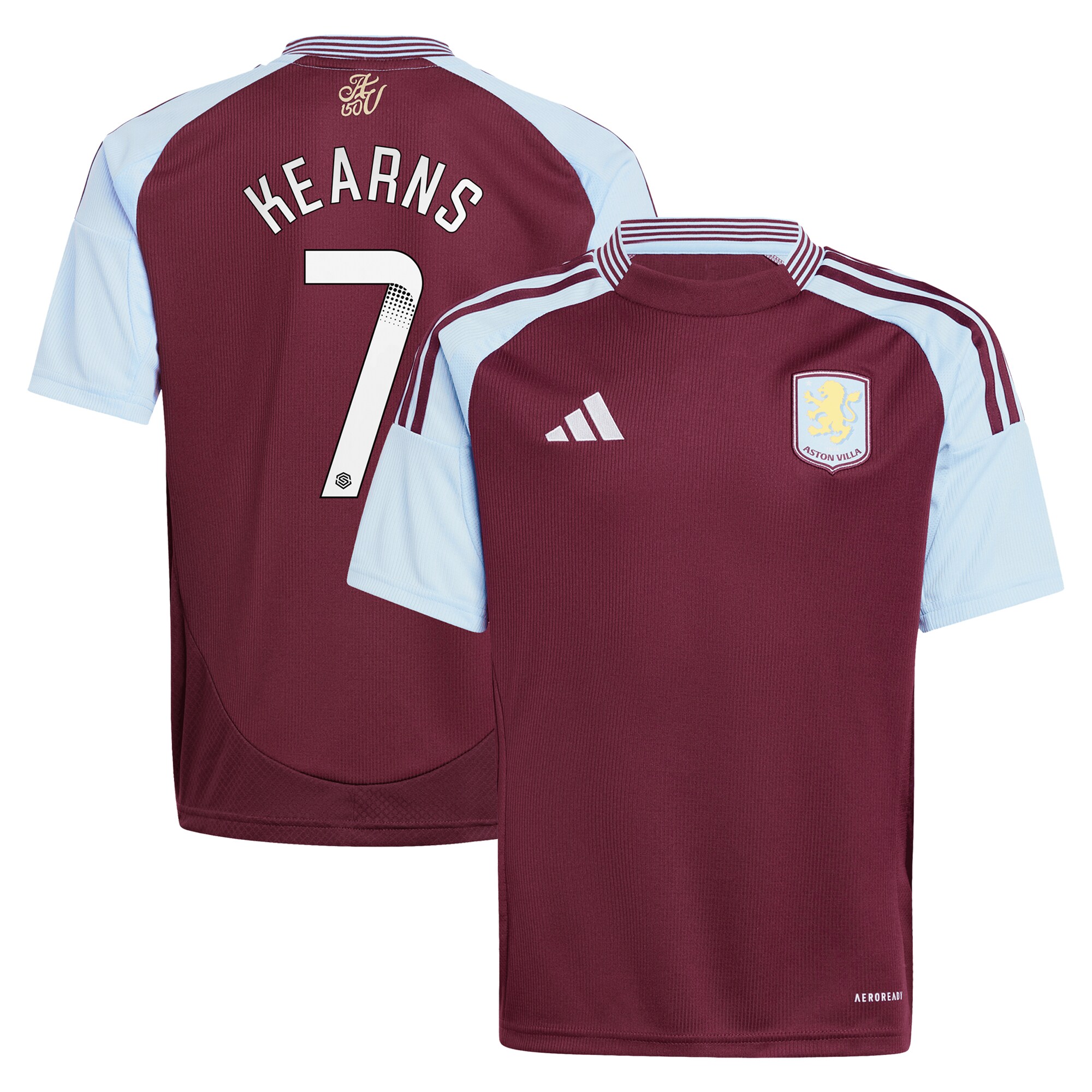 aston villa wsl adidas home shirt 2024-25 – kids with kearns 7 printing Collection | AVFC Fan Shop Official Jerseys and Shirts