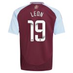 aston villa wsl adidas home shirt 2024-25 – kids with leon 19 printing Collection | AVFC Fan Shop Official Jerseys and Shirts