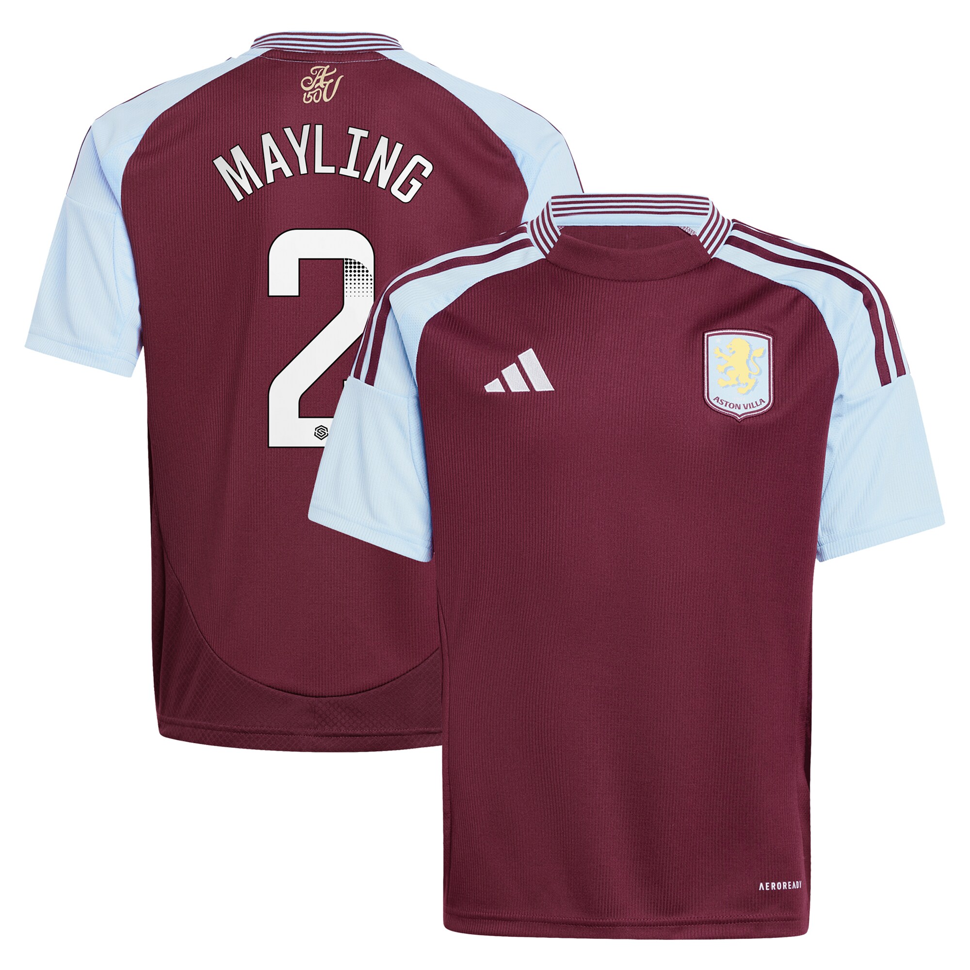 aston villa wsl adidas home shirt 2024-25 – kids with mayling 2 printing Collection | AVFC Fan Shop Official Jerseys and Shirts