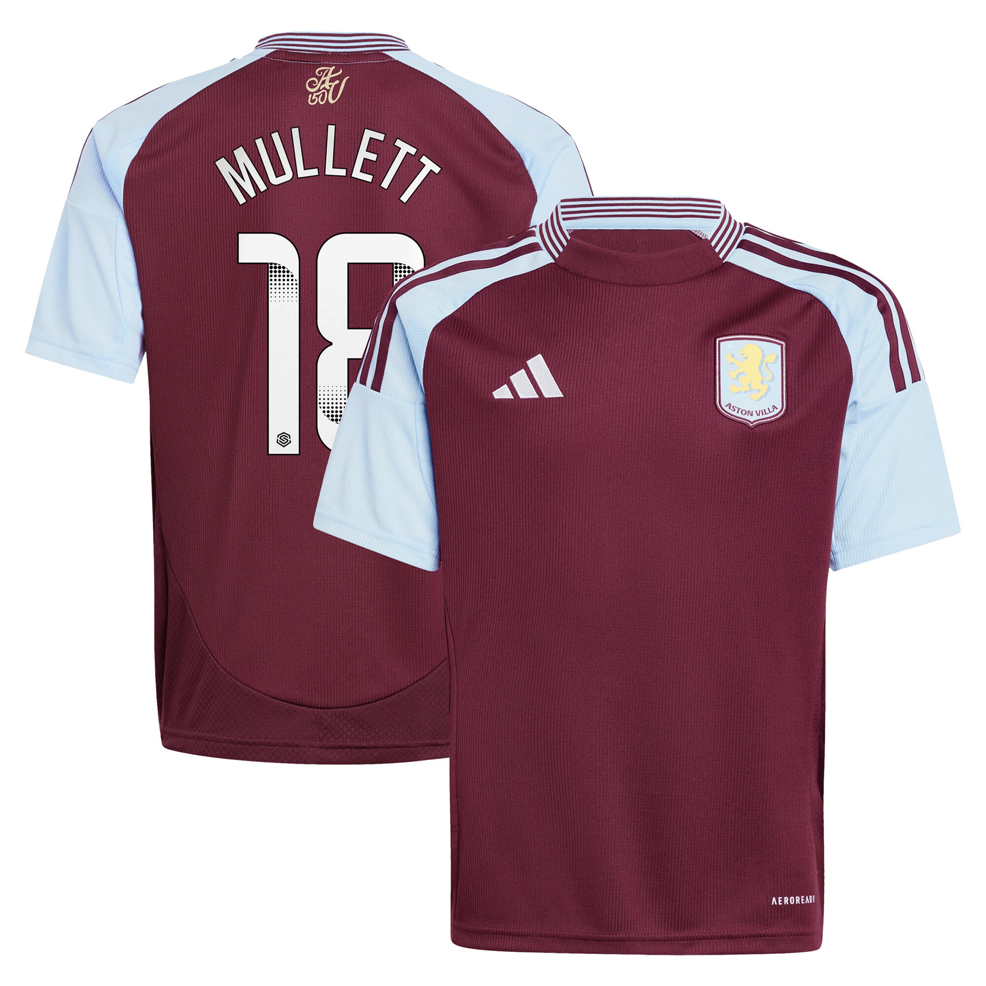 aston villa wsl adidas home shirt 2024-25 – kids with mullett 18 printing Collection | AVFC Fan Shop Official Jerseys and Shirts