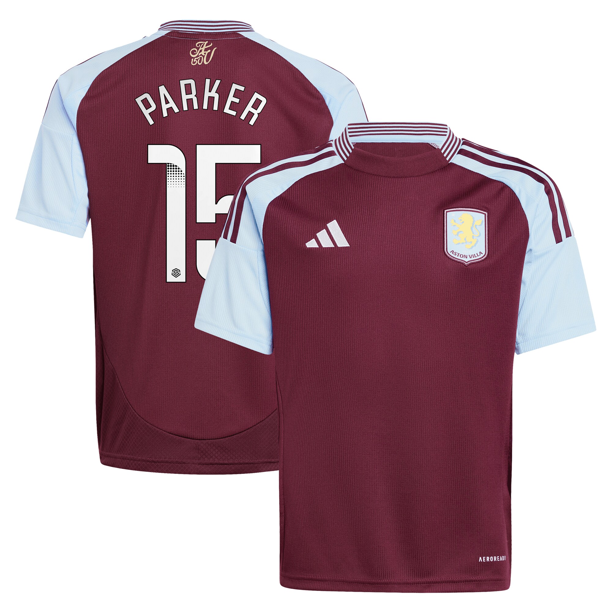 aston villa wsl adidas home shirt 2024-25 – kids with parker 15 printing Collection | AVFC Fan Shop Official Jerseys and Shirts