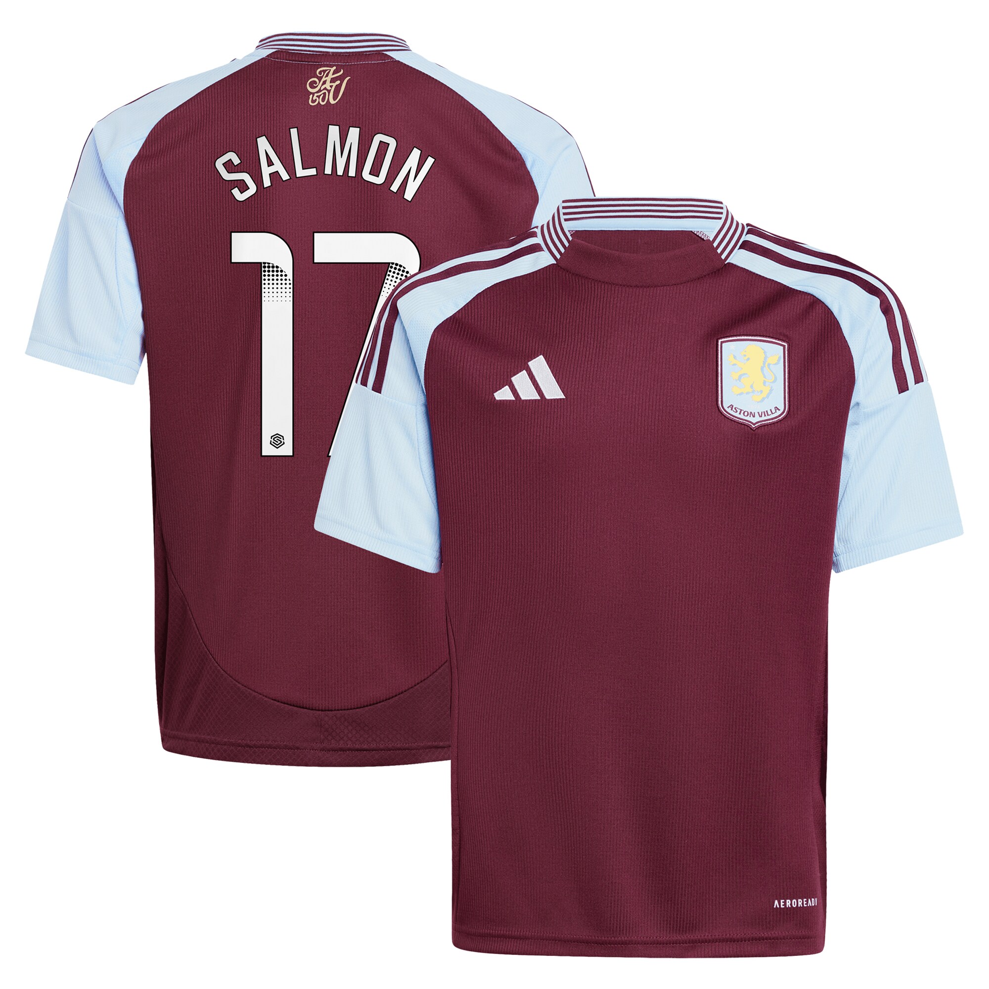 aston villa wsl adidas home shirt 2024-25 – kids with salmon 17 printing Collection | AVFC Fan Shop Official Jerseys and Shirts