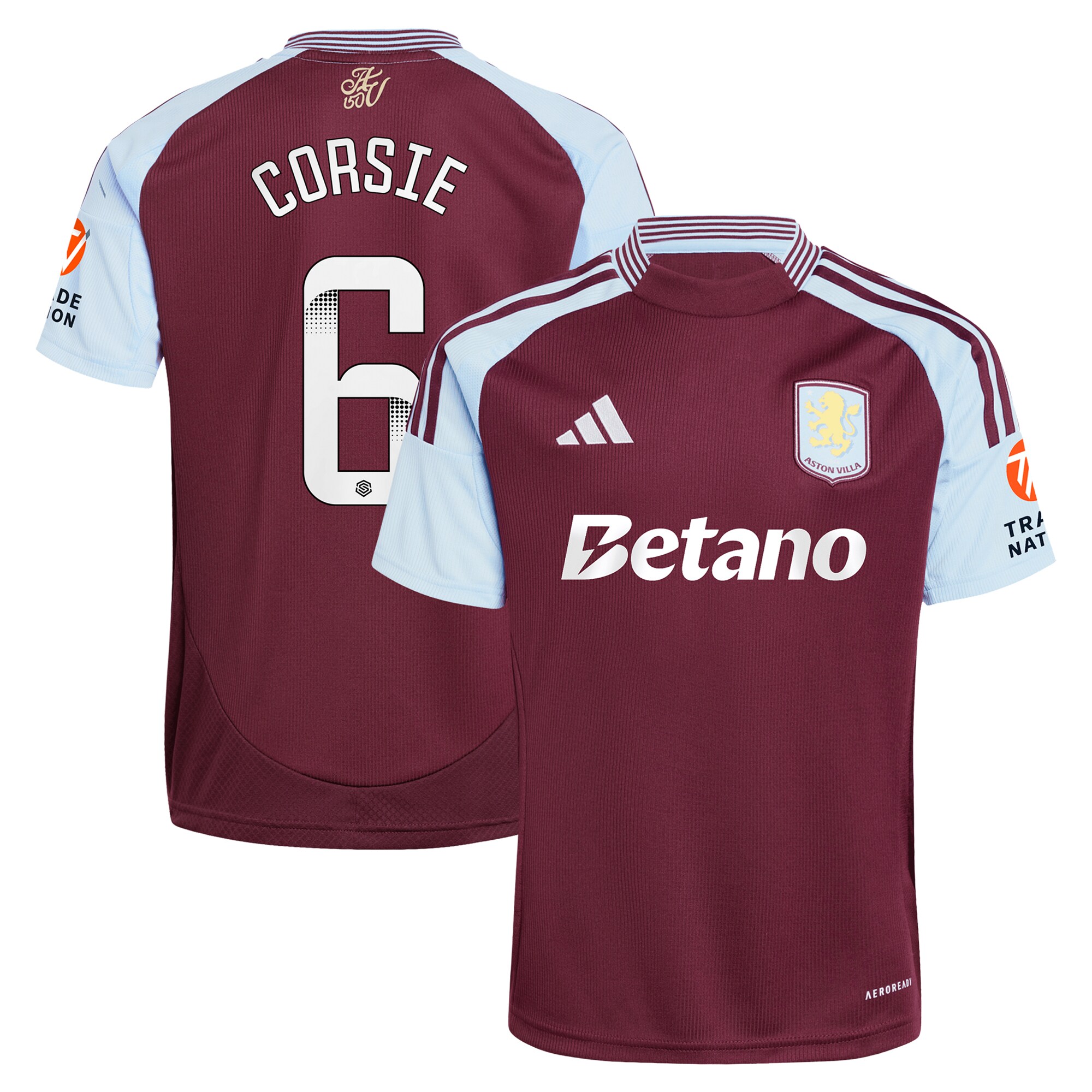aston villa wsl adidas home shirt 2024-25 with corsie 6 printing Collection | AVFC Fan Shop Official Jerseys and Shirts