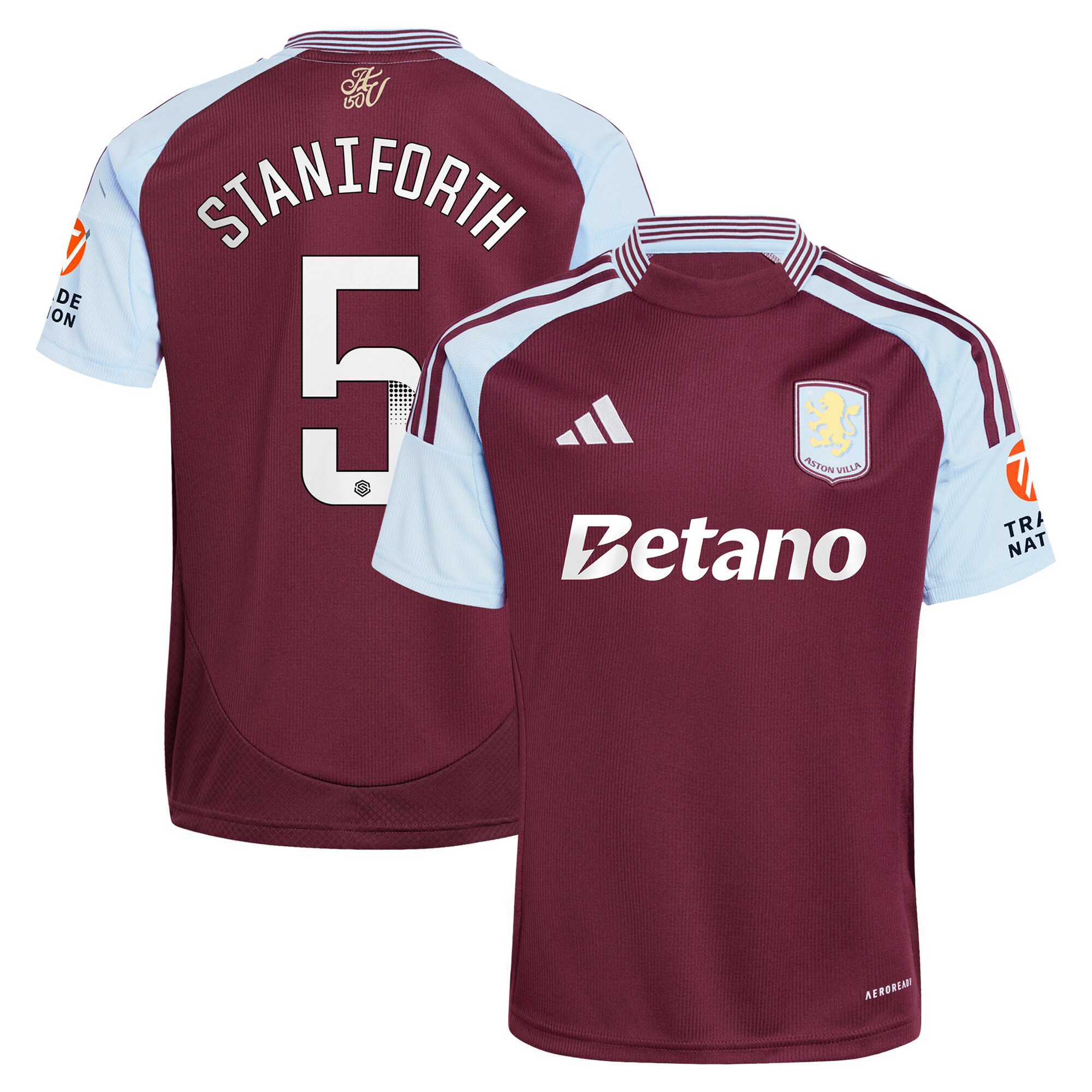 aston villa wsl adidas home shirt 2024-25 with staniforth 5 printing Collection | AVFC Fan Shop Official Jerseys and Shirts