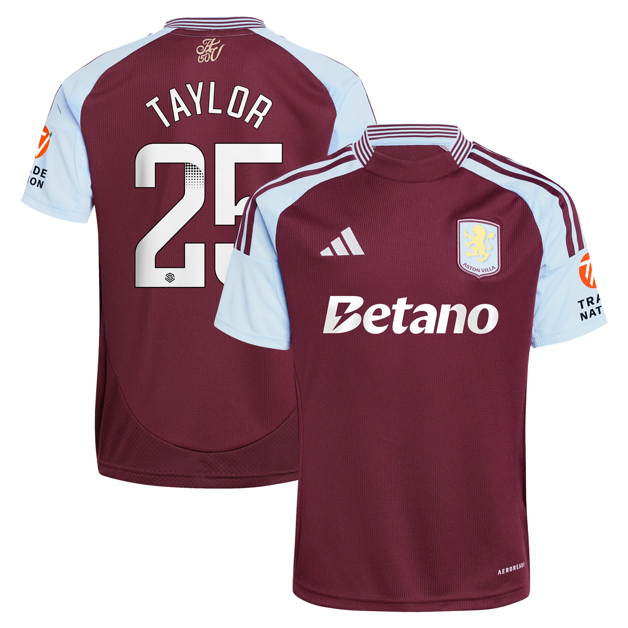 aston villa wsl adidas home shirt 2024-25 with taylor 25 printing Collection | AVFC Fan Shop Official Jerseys and Shirts