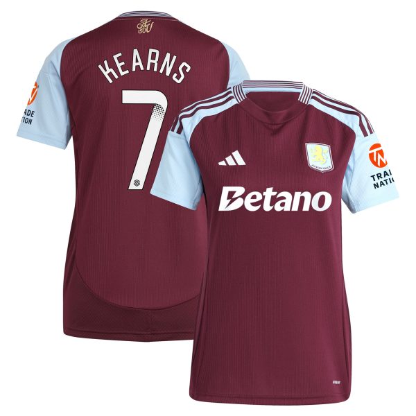 aston villa wsl adidas home shirt 2024-25 – womens with kearns 7 printing Collection | AVFC Fan Shop Official Jerseys and Shirts