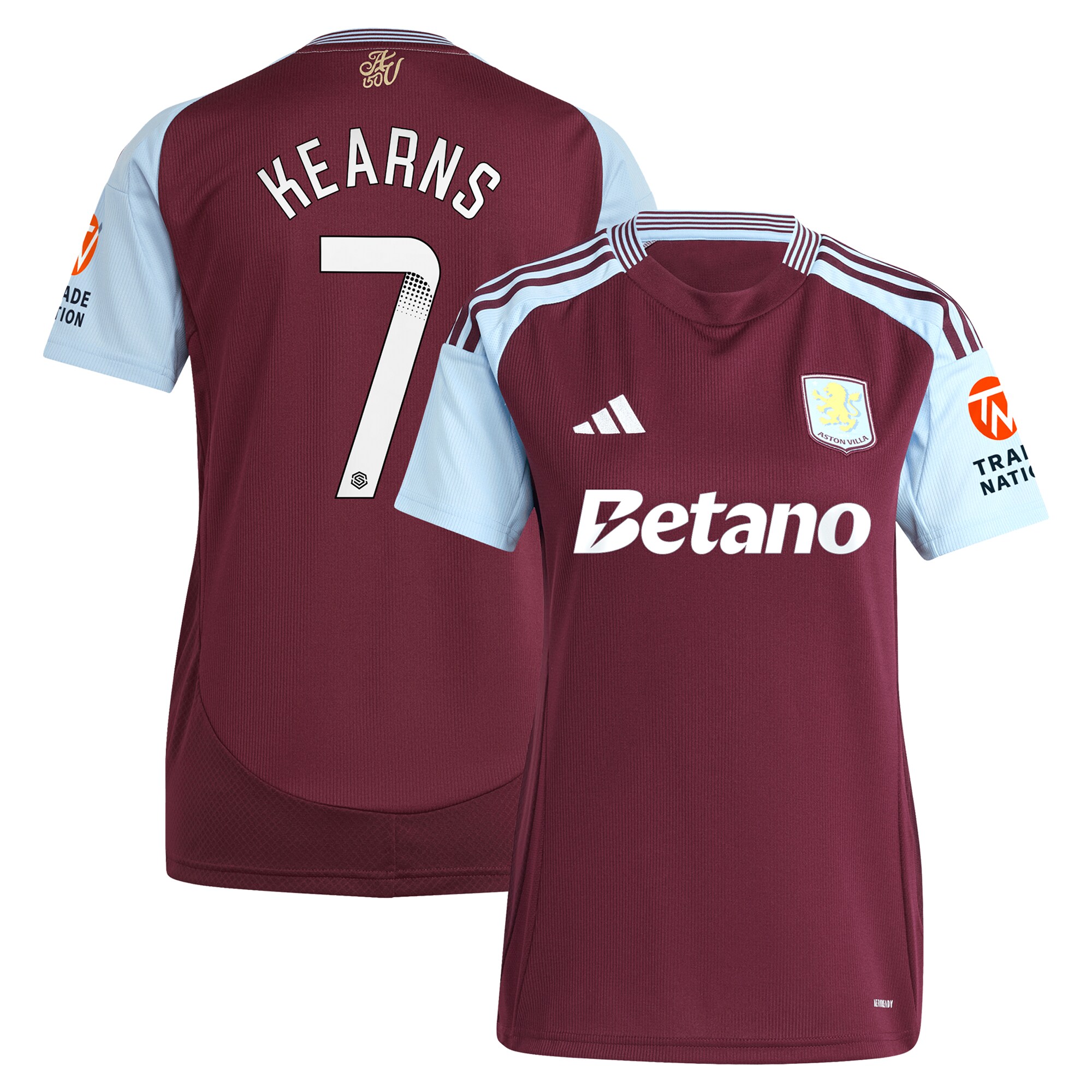aston villa wsl adidas home shirt 2024-25 – womens with kearns 7 printing Collection | AVFC Fan Shop Official Jerseys and Shirts