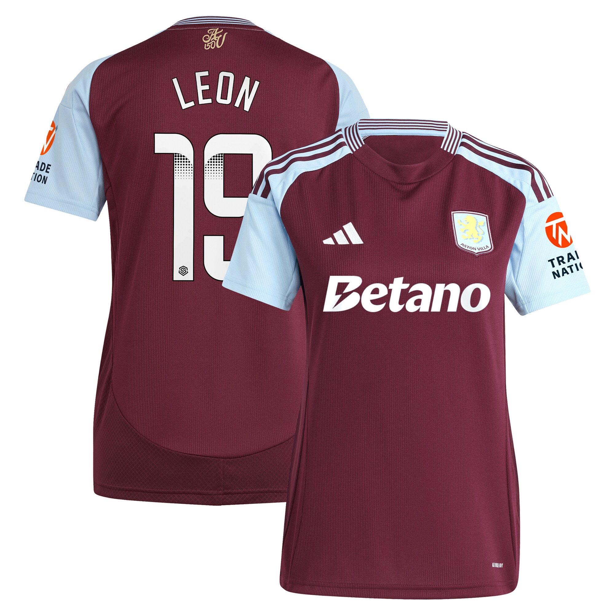 aston villa wsl adidas home shirt 2024-25 – womens with leon 19 printing Collection | AVFC Fan Shop Official Jerseys and Shirts