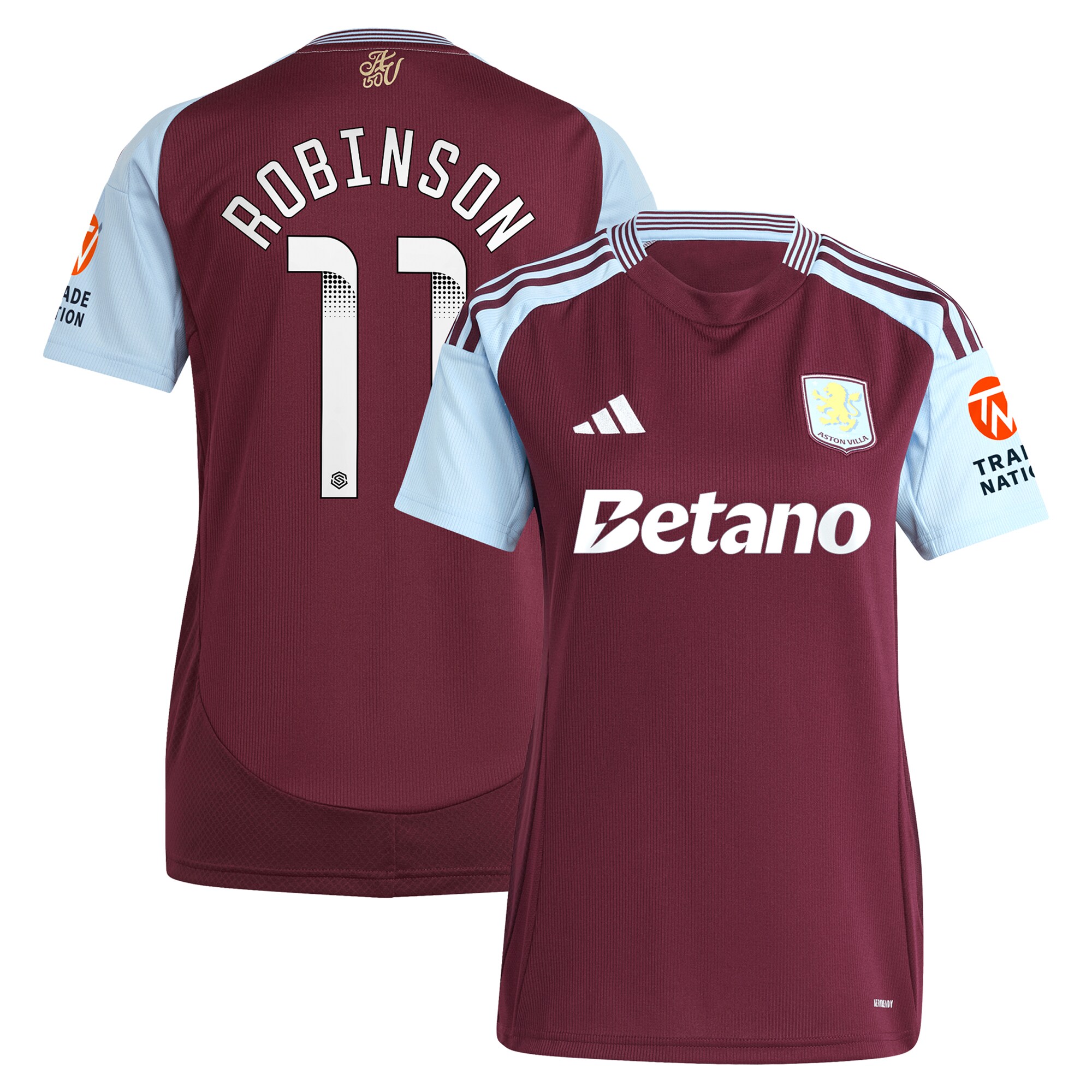 aston villa wsl adidas home shirt 2024-25 – womens with robinson 11 printing Collection | AVFC Fan Shop Official Jerseys and Shirts