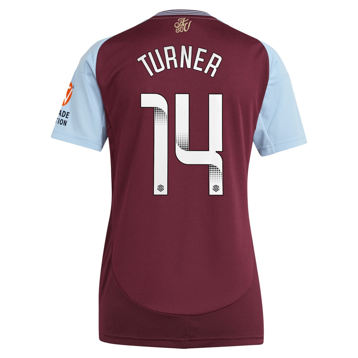 aston villa wsl adidas home shirt 2024-25 – womens with turner 14 printing Collection | AVFC Fan Shop Official Jerseys and Shirts