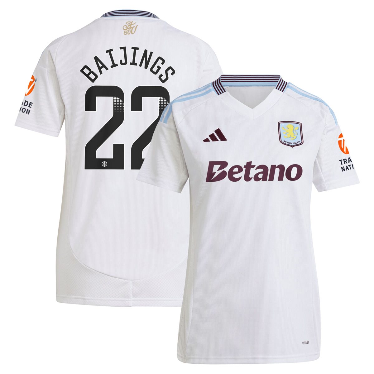 aston villa wsl away shirt 2024-25 – womens with baijings 22 printing Collection | AVFC Fan Shop Official Jerseys and Shirts