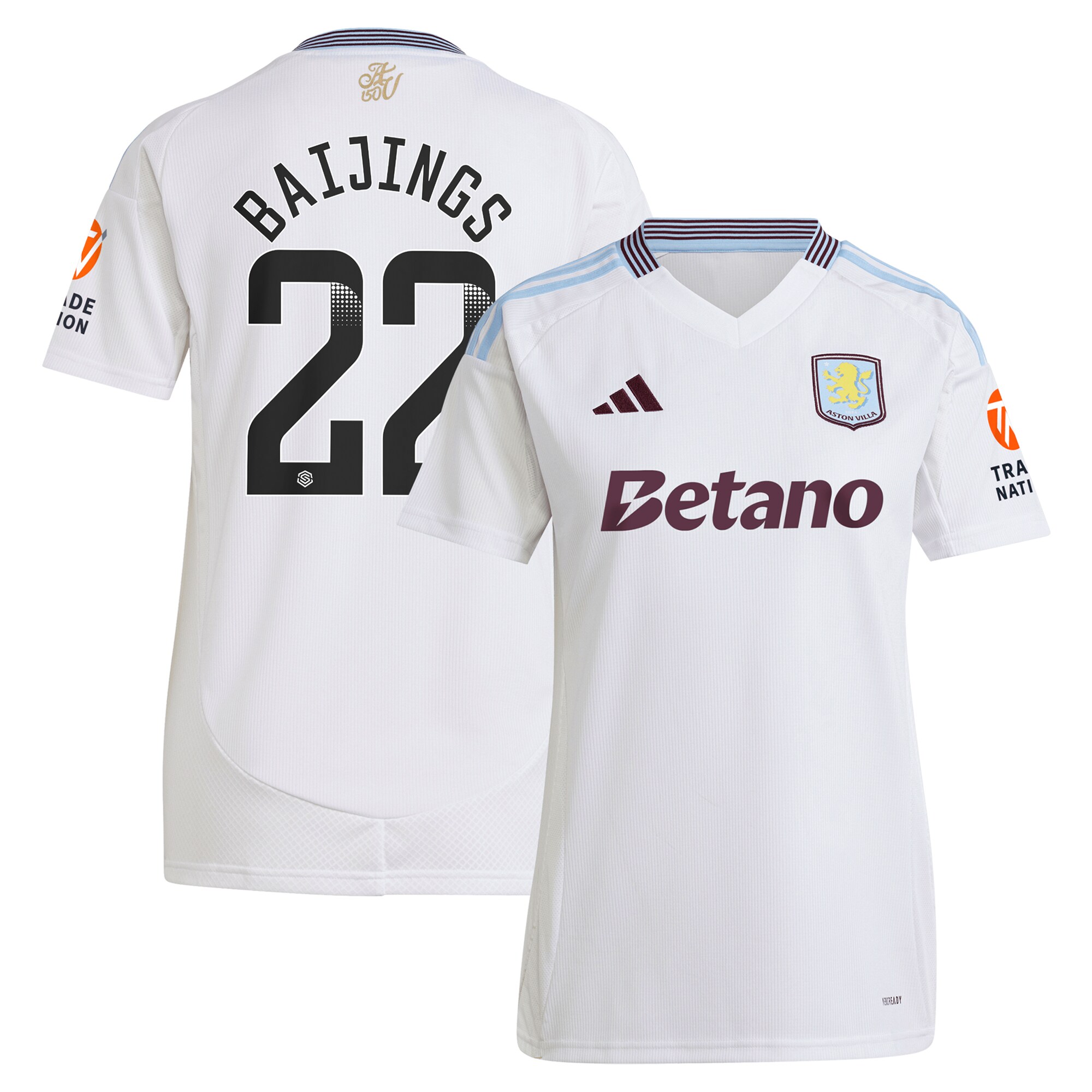 aston villa wsl away shirt 2024-25 – womens with baijings 22 printing Collection | AVFC Fan Shop Official Jerseys and Shirts