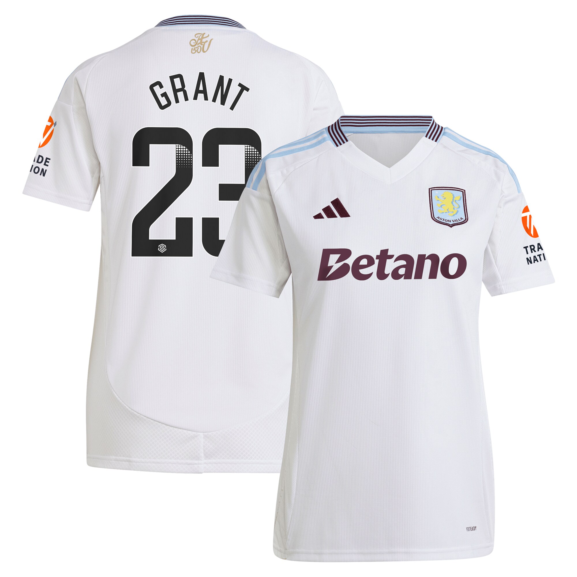 aston villa wsl away shirt 2024-25 – womens with grant 23 printing Collection | AVFC Fan Shop Official Jerseys and Shirts
