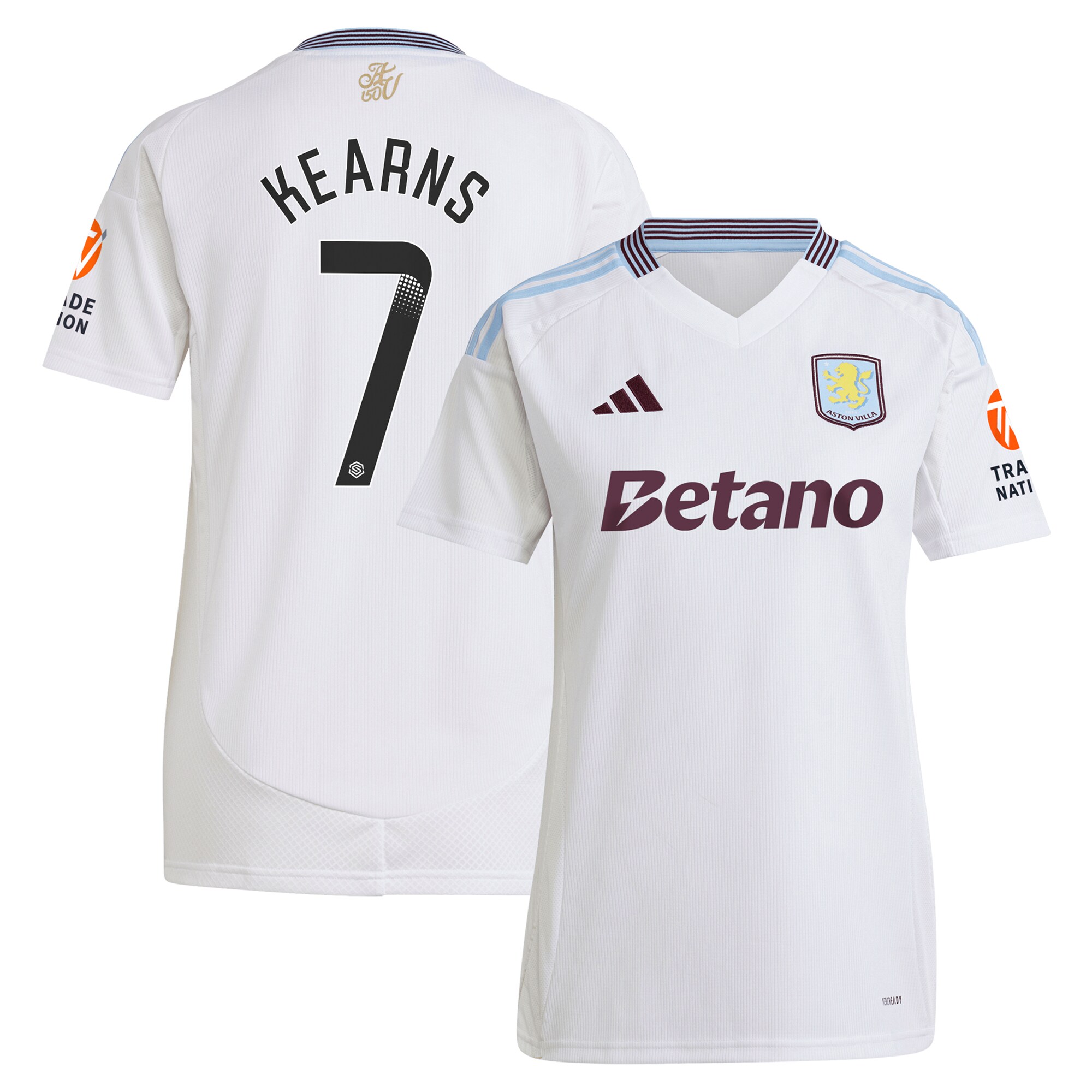 aston villa wsl away shirt 2024-25 – womens with kearns 7 printing Collection | AVFC Fan Shop Official Jerseys and Shirts