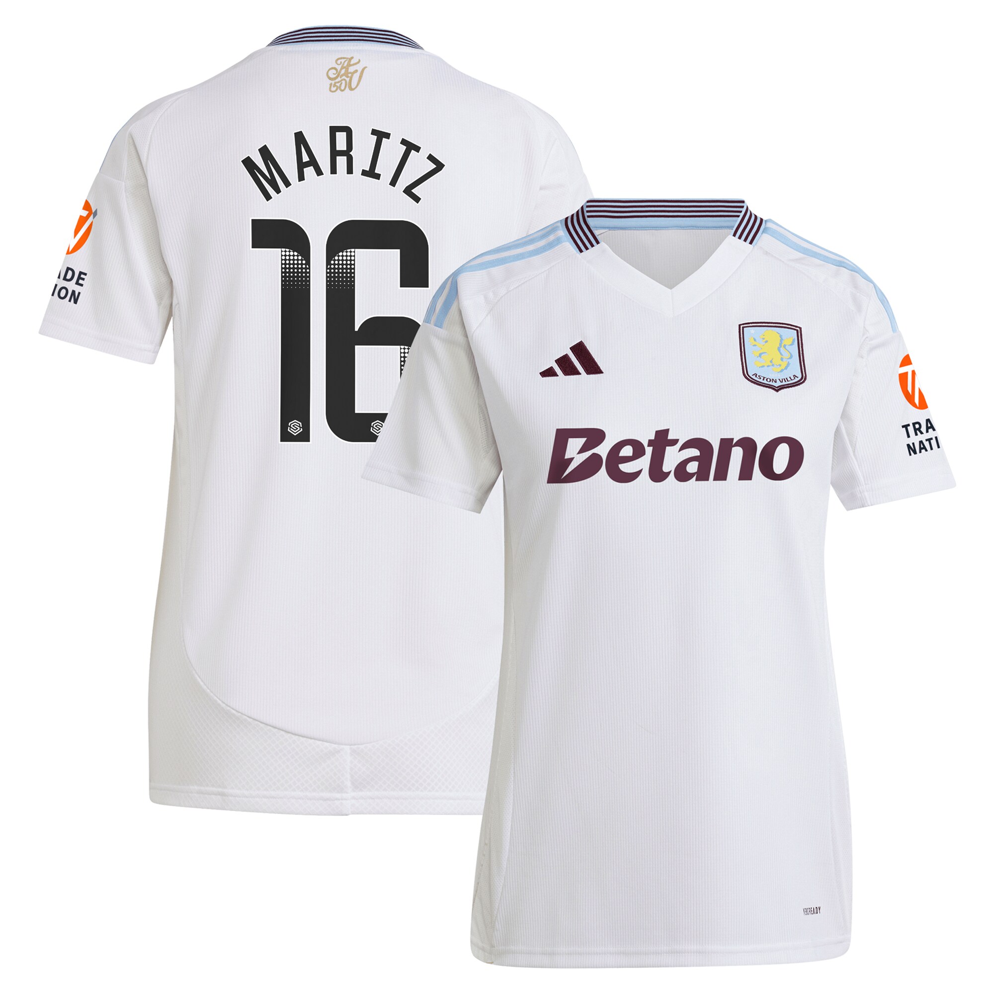 aston villa wsl away shirt 2024-25 – womens with maritz 16 printing Collection | AVFC Fan Shop Official Jerseys and Shirts