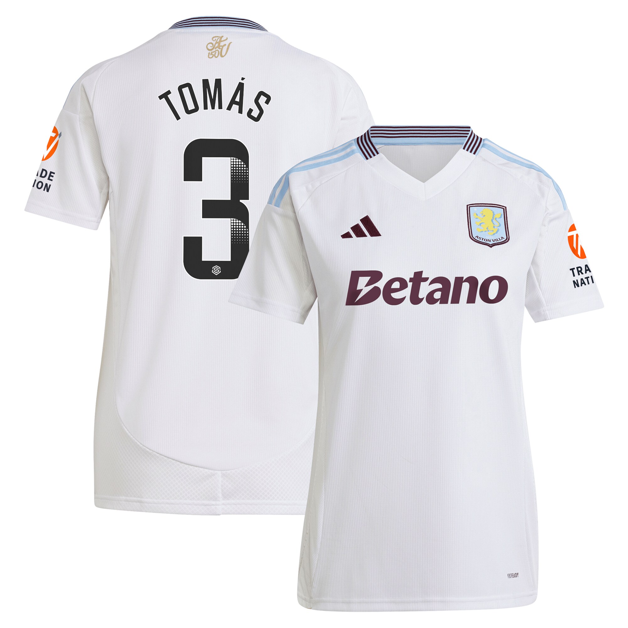 aston villa wsl away shirt 2024-25 – womens with tomás 3 printing Collection | AVFC Fan Shop Official Jerseys and Shirts